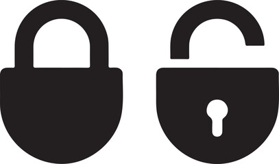 Open and closed lock icon