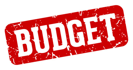 budget rectangular sign. budget stamp