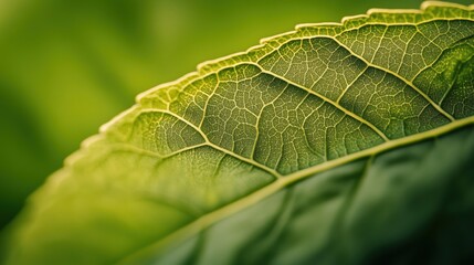 close-up of single leaf edge fluttering, texture details