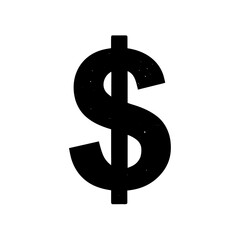 dollar sign isolated on white