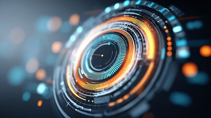 digital transformation concept, futuristic business dashboard with glowing data, tech feel