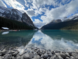 Beautiful View at Lake Louise, Banff National Park, Canada in afternoon