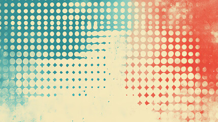 Abstract background with halftone dots and color gradients