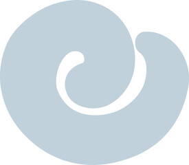 Pastel blue spiral forming a stylized lowercase c, evoking feelings of nature, purity, and softness. Ideal for modern logos, icons, and illustrations in wellness and beauty themes