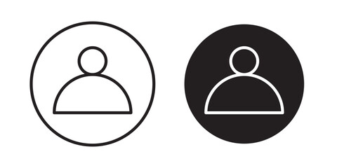 Avatar icon . Vector illustration with stroke and fill on a white background.