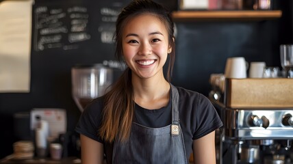 young female barista