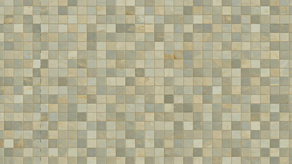 Seamless square tile mosaic texture. An architectural background of a beige and grey tiled wall or floor for interior design.