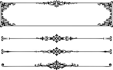 Elegant Decorative Divider Collection Vector Bundle