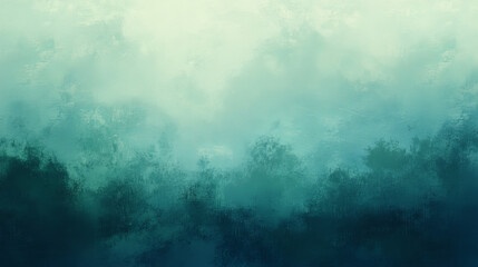 Fototapeta premium Soft, ethereal gradient of teal and aqua, suggestive of clouds or mist