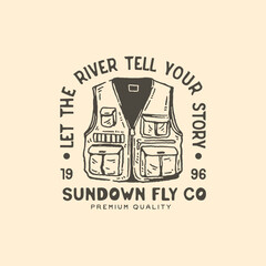 Vest Illustration outdoor gear graphic badge design vest logo vest