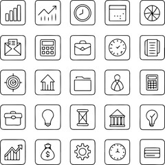 Business and finance doodle icon set