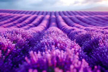 Endless lavender fields in full bloom.