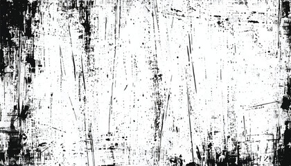 Fototapeta premium Abstract black and white grunge texture with scratched surface. Grunge distressed texture. Monochrome grunge texture.