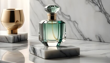 Crystal-Capped Luxury: A Perfume Treasure