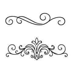 "Vintage Decorative Flourish Divider Ornaments Vector Design"

