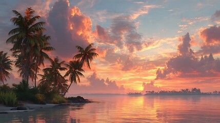 sunset at the beach