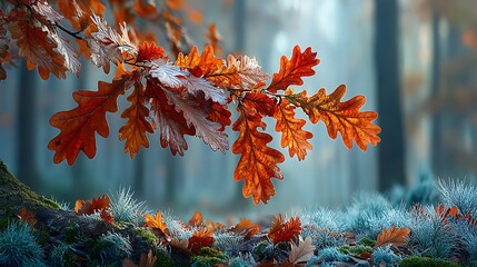 autumn leaves in the forest