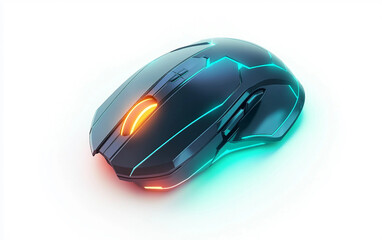 Computer Mouse for Developers Minimal Tech Design Isolated on white background