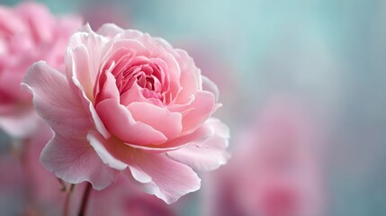 Pink rose closeup