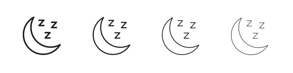 Zzz icon outline vector pack. Best for web, mobile, ui