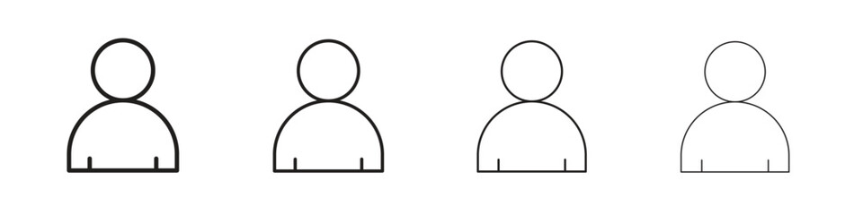 User icon outline vector pack. Best for web, mobile, ui