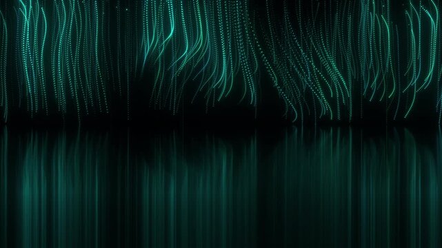 Rising and Falling Curved Streaks of Colors. Computer generated 3d render