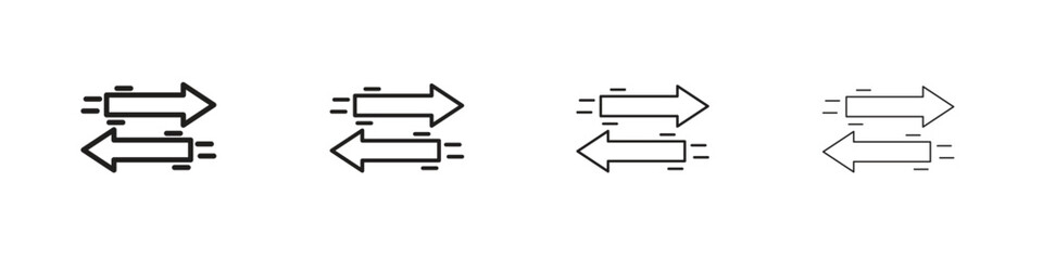 Transfer arrows icon outline vector pack. Best for web, mobile, ui