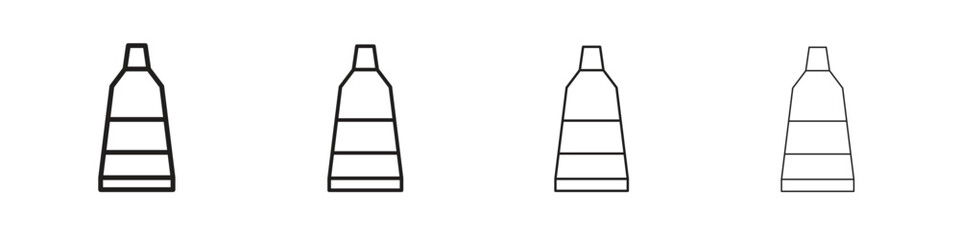 Toothpaste tube icon outline vector pack. Best for web, mobile, ui
