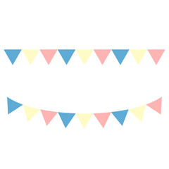 colorful bunting flag vector illustration for birthday