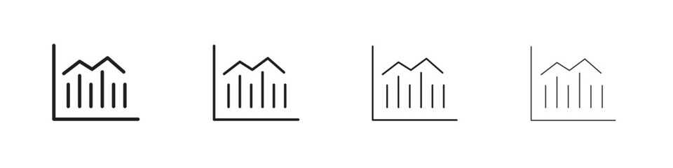 Stats icon outline vector pack. Best for web, mobile, ui