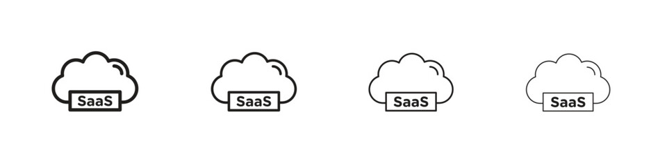 SaaS icon outline vector pack. Best for web, mobile, ui