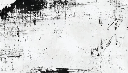 Abstract black and white grunge texture with scratched surface. Grunge distressed texture. Monochrome grunge texture.