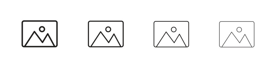 Picture icon outline vector pack. Best for web, mobile, ui
