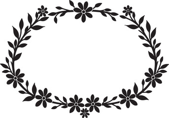 Oval Floral Frame SVG Bundle Set

