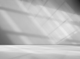 Grey wall shadow background kitchen floor white abstract studio concrete table white texture light...