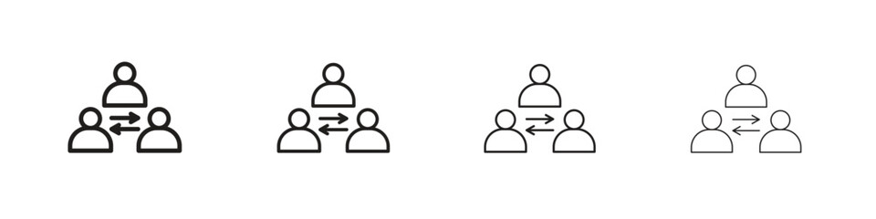 Mediator icon outline vector pack. Best for web, mobile, ui