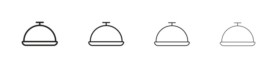 Food tray icon outline vector pack. Best for web, mobile, ui