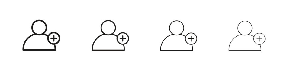 Follower icon outline vector pack. Best for web, mobile, ui