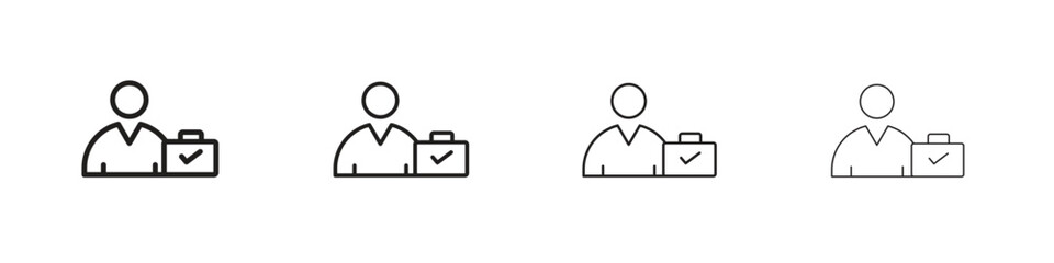 Employee icon outline vector pack. Best for web, mobile, ui
