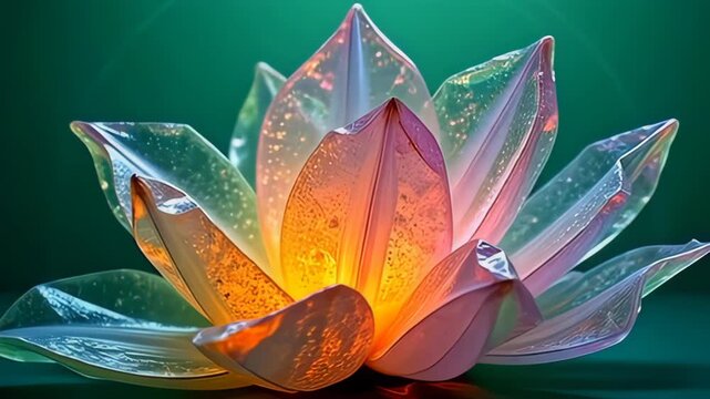 indium ampere bewitching curl of cosmic colors, ampere contemporary blend tattered clear blossom with aura beam emerge from the profundity of ampere clean greens background, ray active
