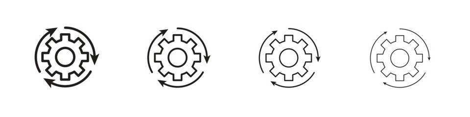 Continuous changes icon outline vector pack. Best for web, mobile, ui