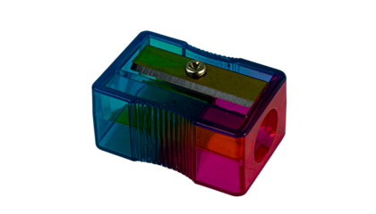 3d pencil sharpner school stationary item isolated on transparent background back to school editing png