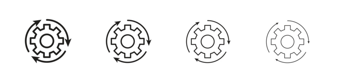 Continuous changes icon outline vector pack. Best for web, mobile, ui