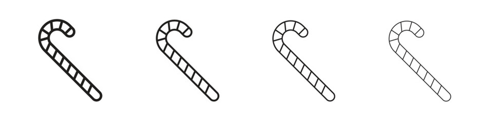Candy Cane icon outline vector pack. Best for web, mobile, ui
