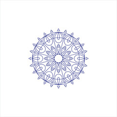 Detailed symmetrical mandala icon design