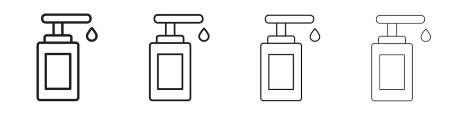 Body Soap icon outline vector pack. Best for web, mobile, ui