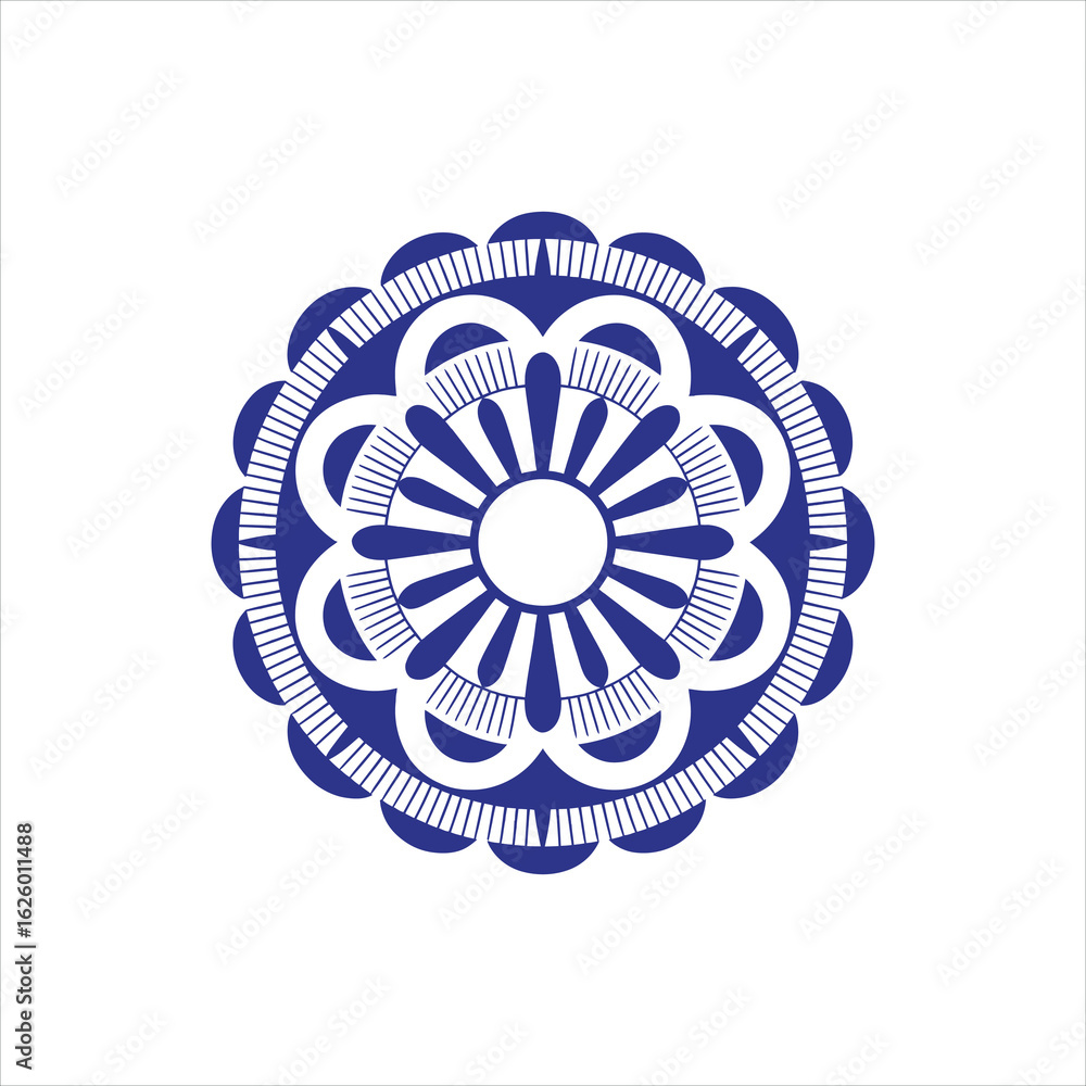 Poster minimalist symmetric icon set with primary colors