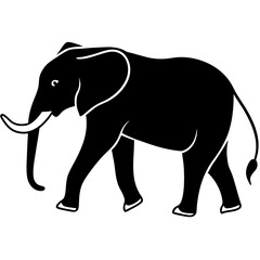 Black Elephant Silhouette