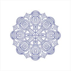 Intricate black mandala icon design