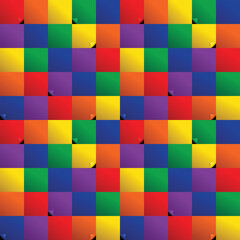 Colorful Sticky Note Seamless Pattern Abstract Rainbow Square Tiles